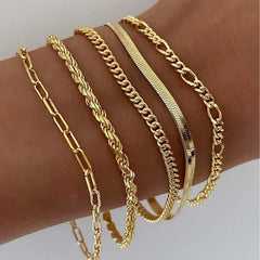 Ensemble de bracelets 5 pièces en or