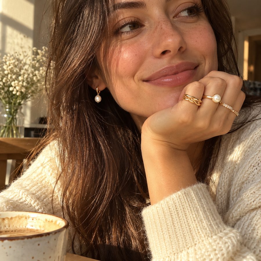 Illustration de style : Bijoux perle
