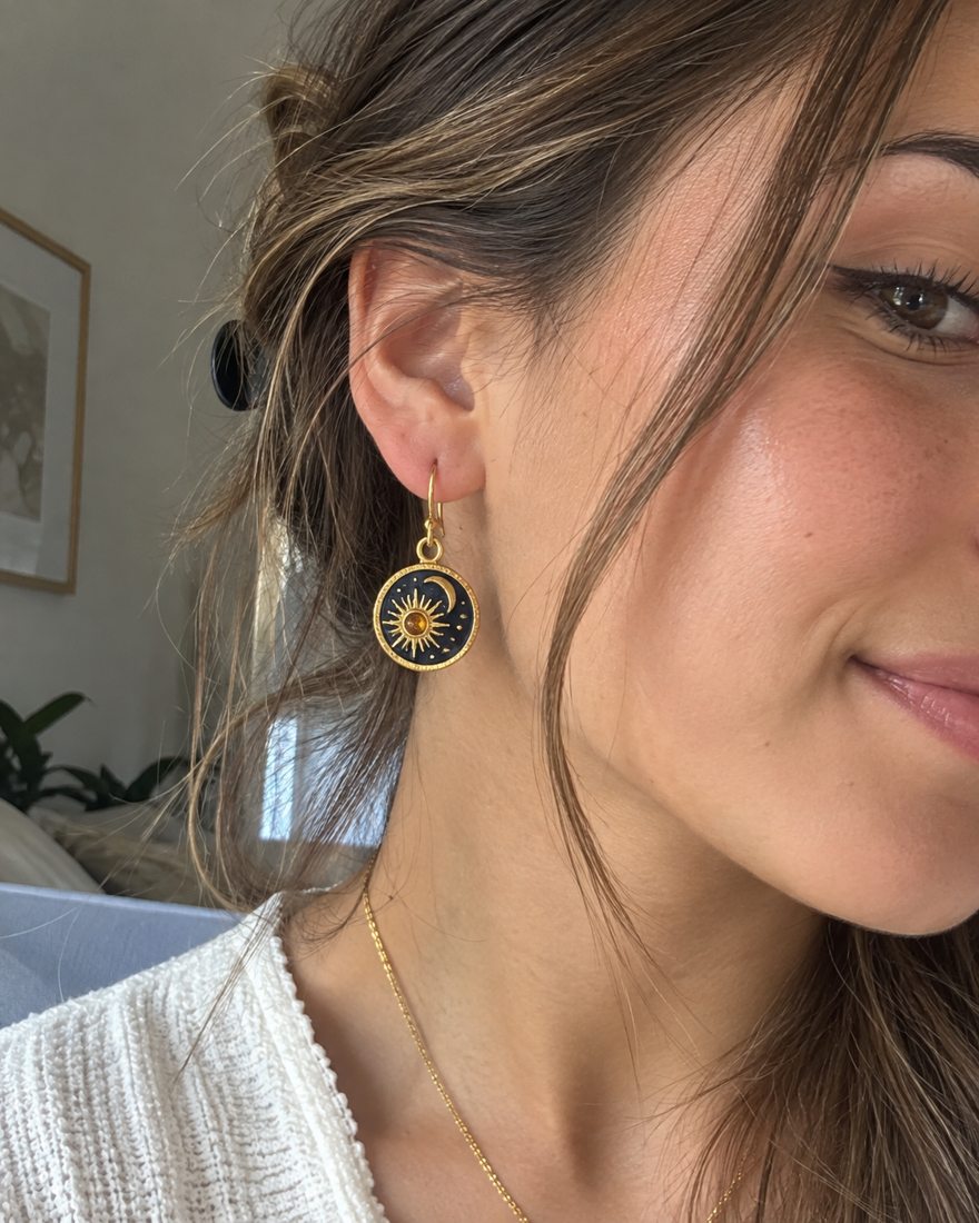 Illustration de style : Boucles soleil et lune